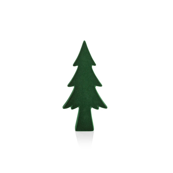 Flocked Tree Green Small