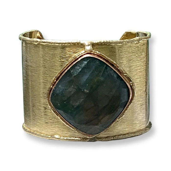 Brushed Gold Brass & Copper Cuff