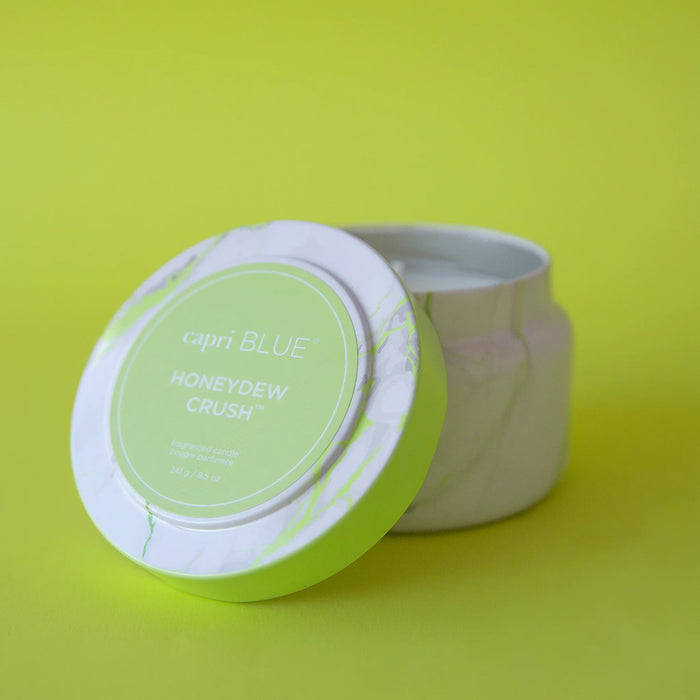 8.5oz Modern Marble Printed Travel Tin Candle