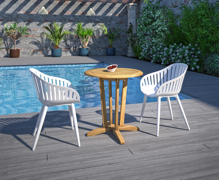 Victor Bistro Teak Round Dining Table