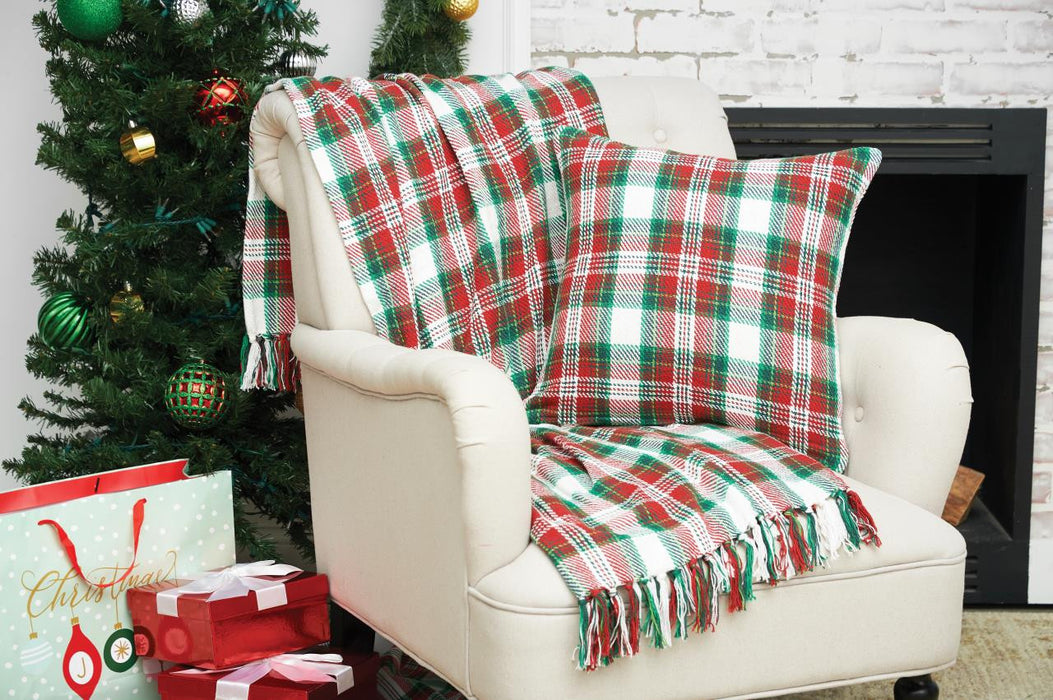 Carter Christmas Plaid Throw