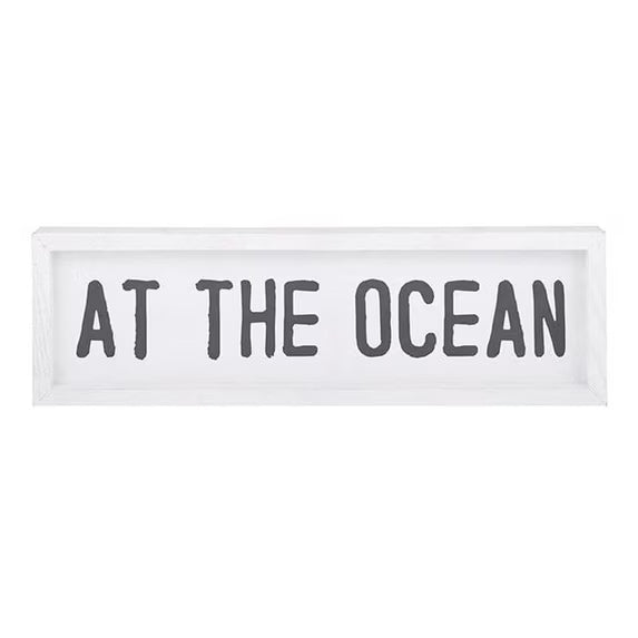 At the Ocean Wood Sign