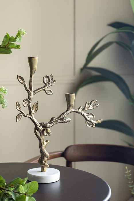 Gold Branch Taper Holder