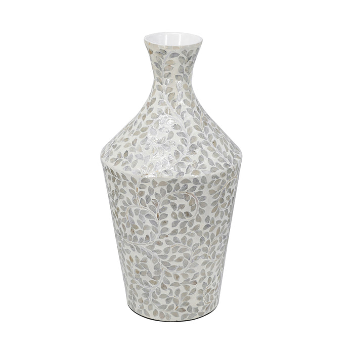 Silver Leaves Vase