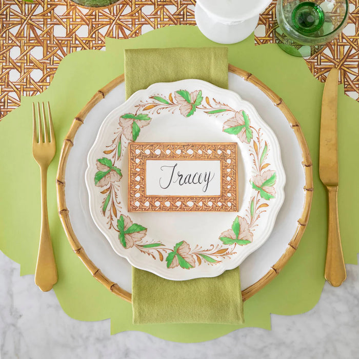Rattan Weave Place card - Pack of 12