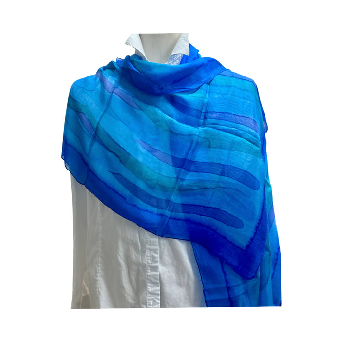 Embroidered 100% Silk Scarf