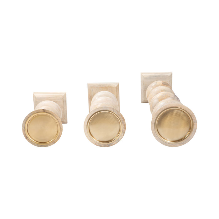 Sumpter Natural Wood Candlesticks