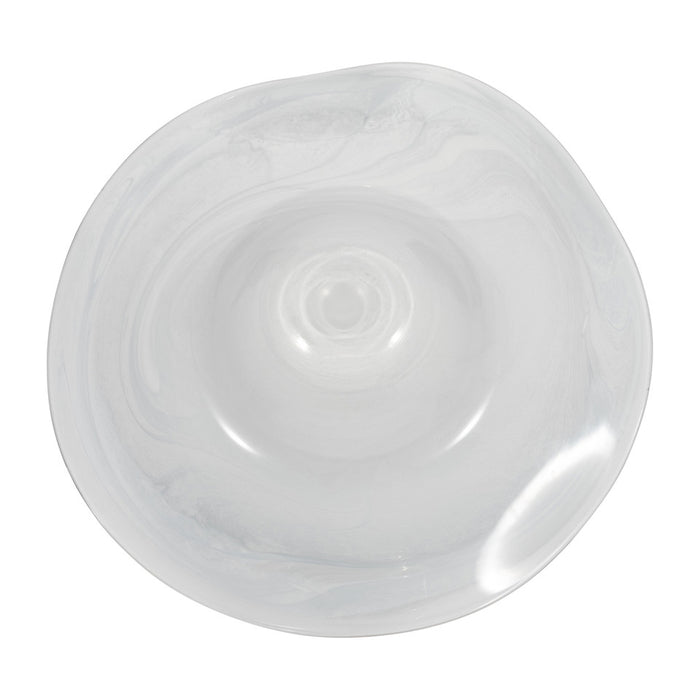 Katrina Gray Swirl Glass Charger Plate