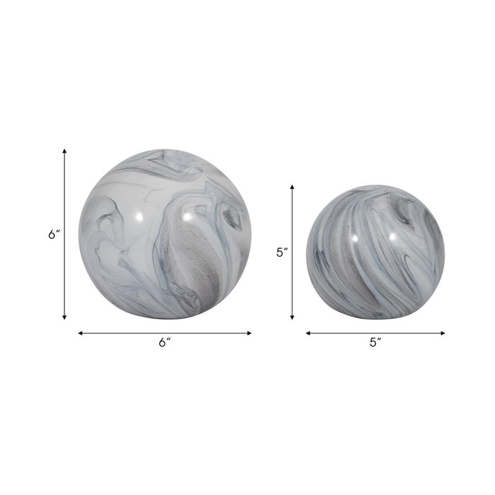 Serenity Blue Swirl Sphere