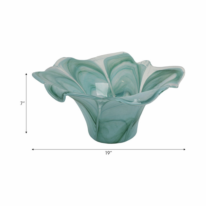 19" Idro Large Italian Art Glass Bowl