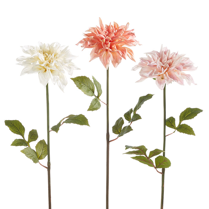 Real Touch Dahlia Stem - Assorted