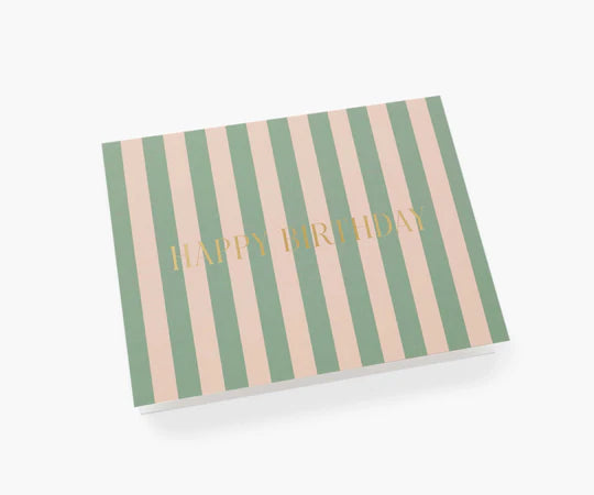 Cabana Stripe Birthday  Card