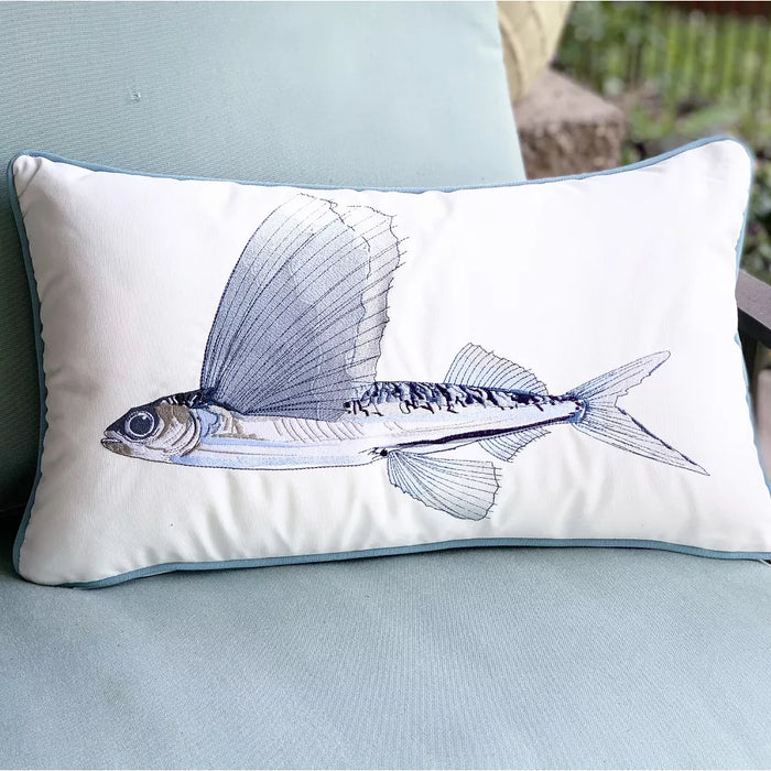 Can't Catch Me Flying Fish Indoor / Outdoor Lumbar Throw Pillow