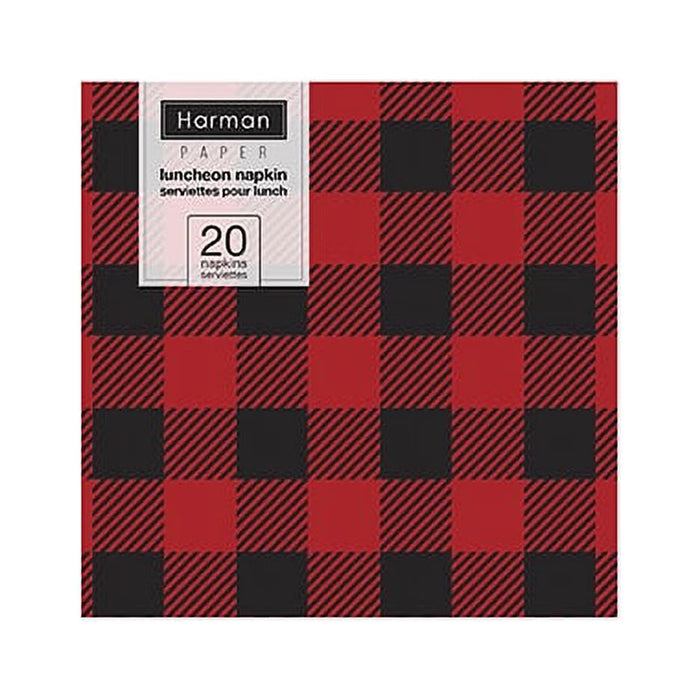 Buffalo Check Guest Napkin - Red