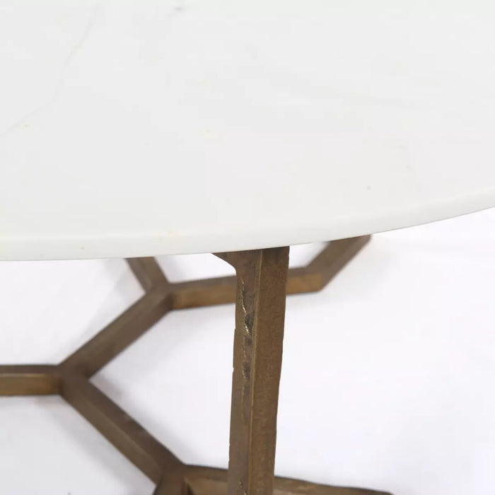 Naomi Coffee Table - Polished White Marble