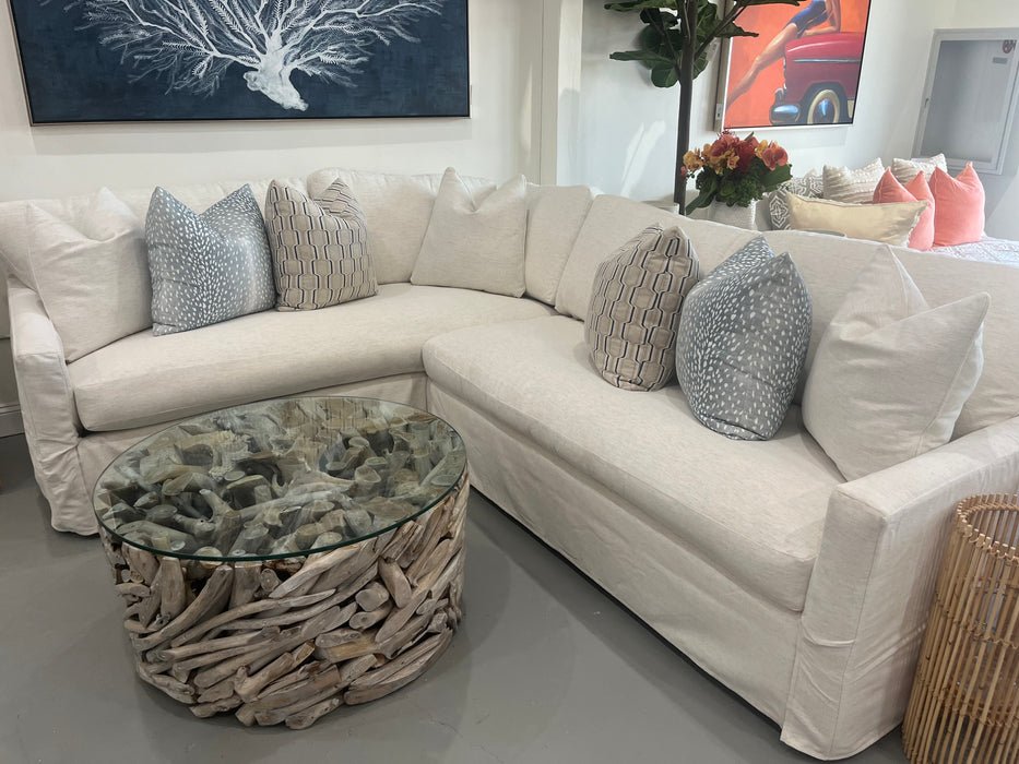 2pc. Slipcovered Sectional - Nomad Snow