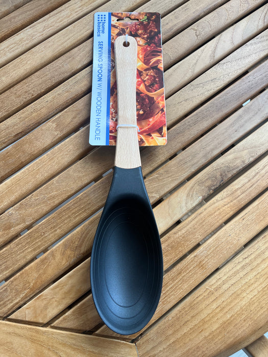 Serving Spoon w/Wooden Handle