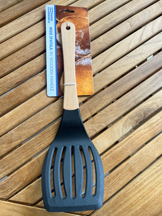 Wide Spatula w/Wooden Handle