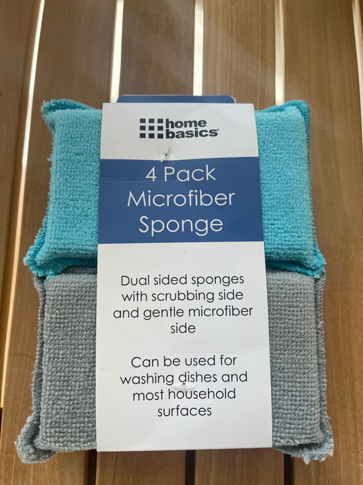 4pk. Microfiber Sponges - Assorted