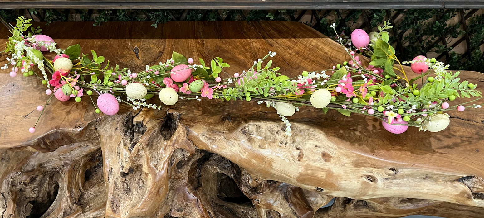 Pink & Green Egg Garland