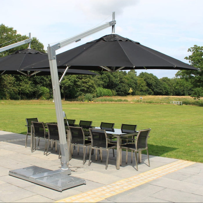 10' Square Hurricane Aluminum Side Wind Umbrella