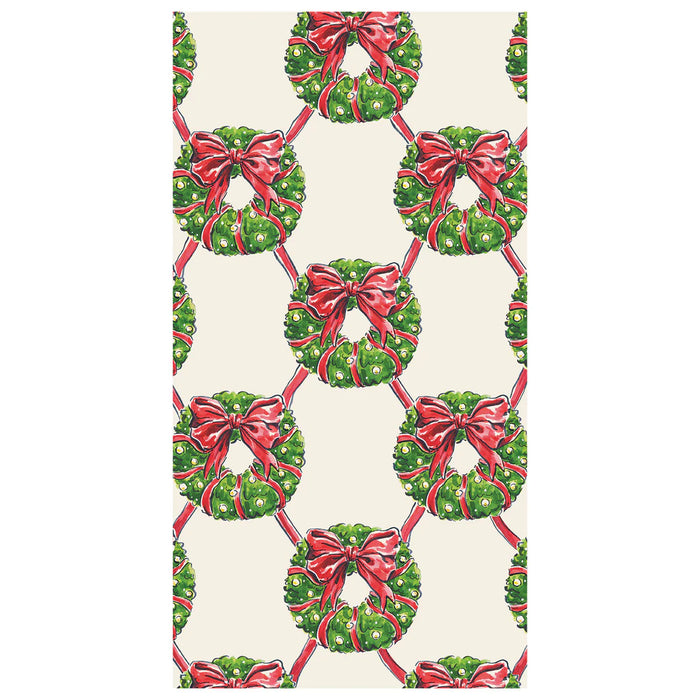 Holiday Wreath Guest Napkin