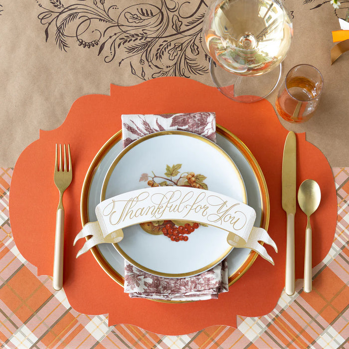 Die-cut Orange French Frame Placemat
