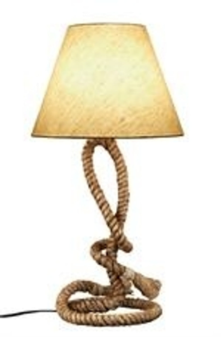 Abaca Rope Twisted Base Lamp — BDC Living
