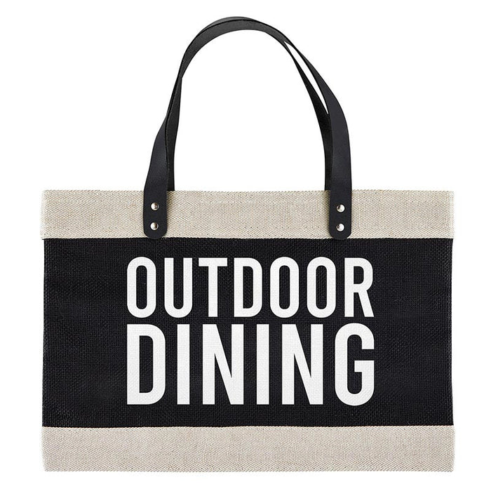 Outdoor Dining Canvas Tote Bag
