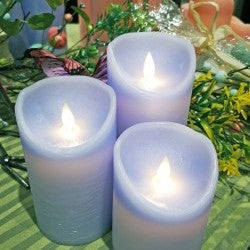 Blue LED Pillar Candle — BDC Living