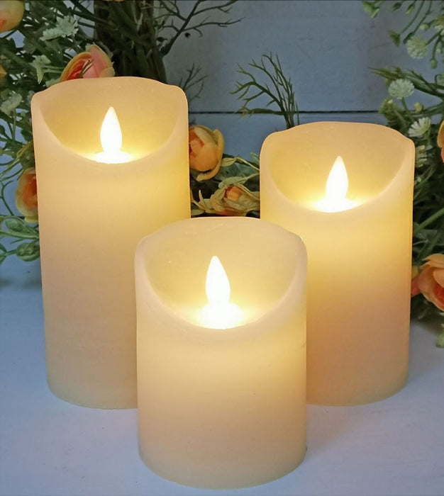 Cream LED Pillar Candle