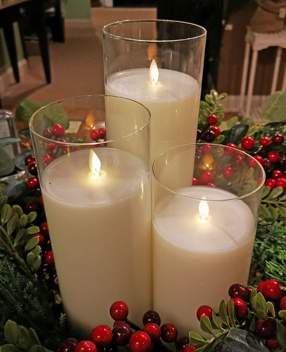 Cream Glass Candle