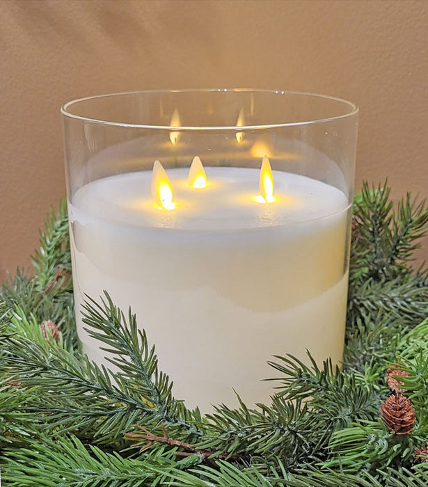 6x8 3-Wick Glass Candle