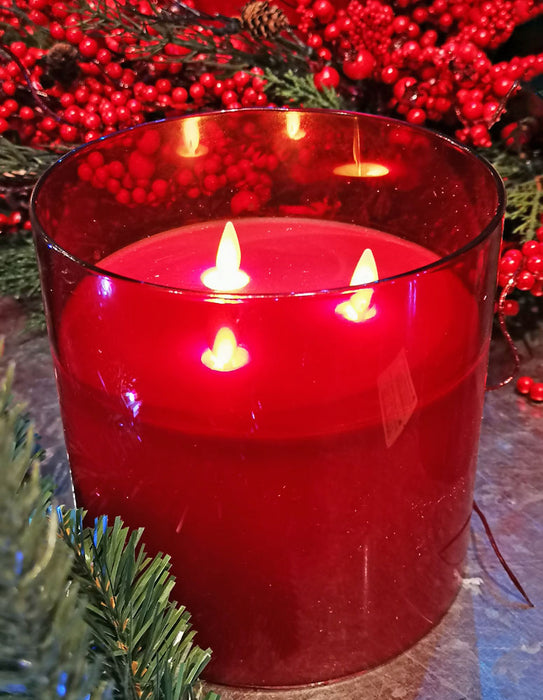 6x8 3-Wick Glass Candle