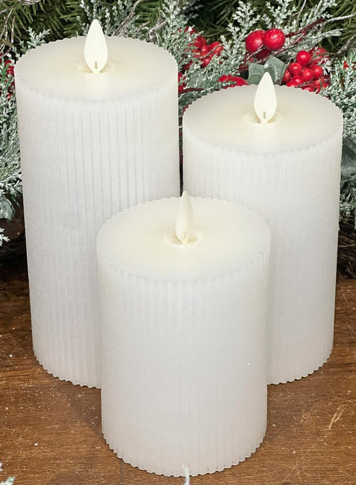 Cream Vertical Pillar Candle