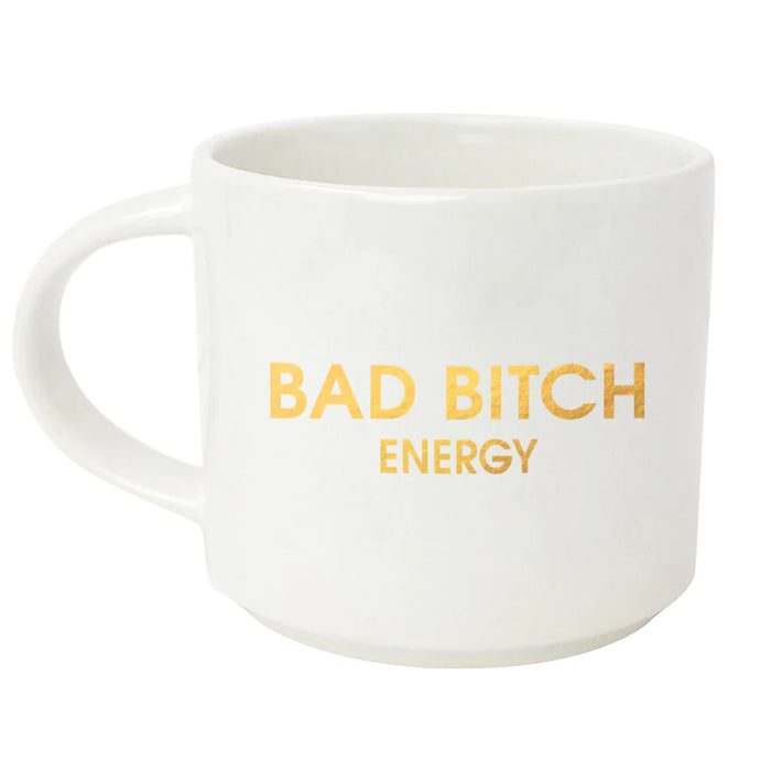 Bad Bitch Energy - White Mug With Gold Foil