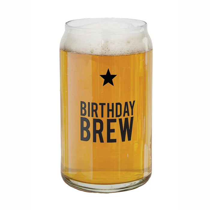 Birthday Brew Beer Can Glass