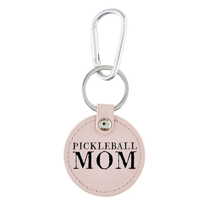 Pickleball Mom Leather Keychain