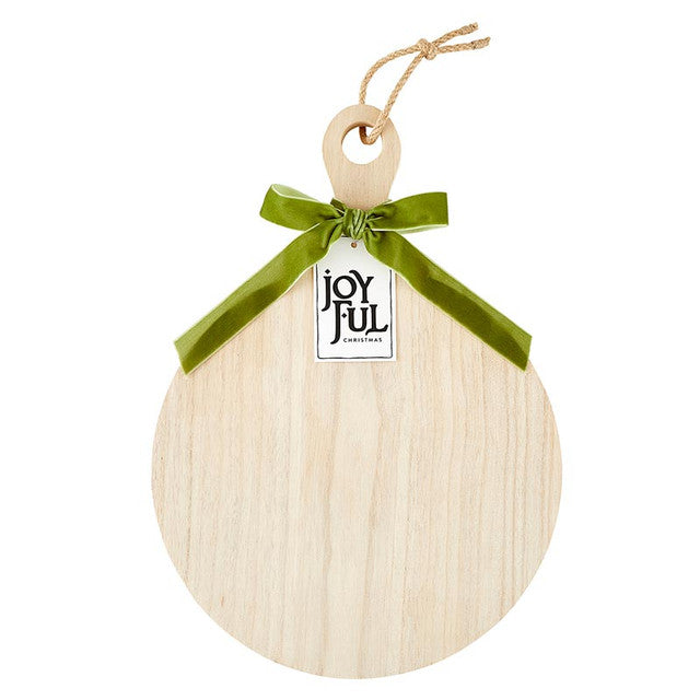 Joyful Round Natural Chopping Board