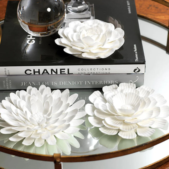 Porcelain Flower Table And Wall Decor - Set Of 3