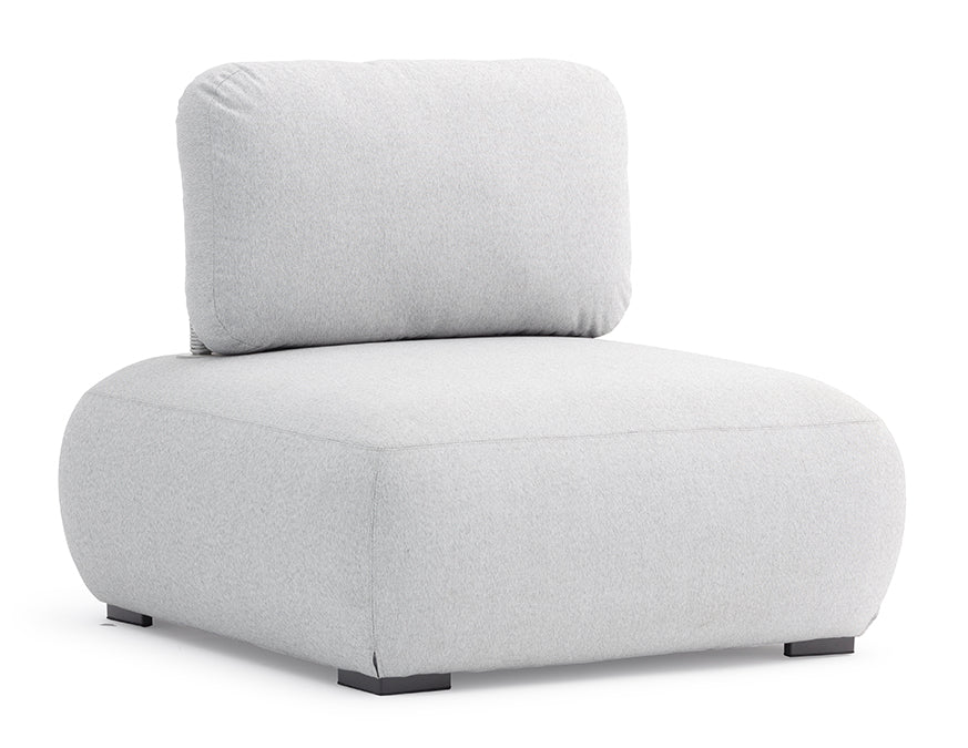 Olala Light Grey Armless Chair
