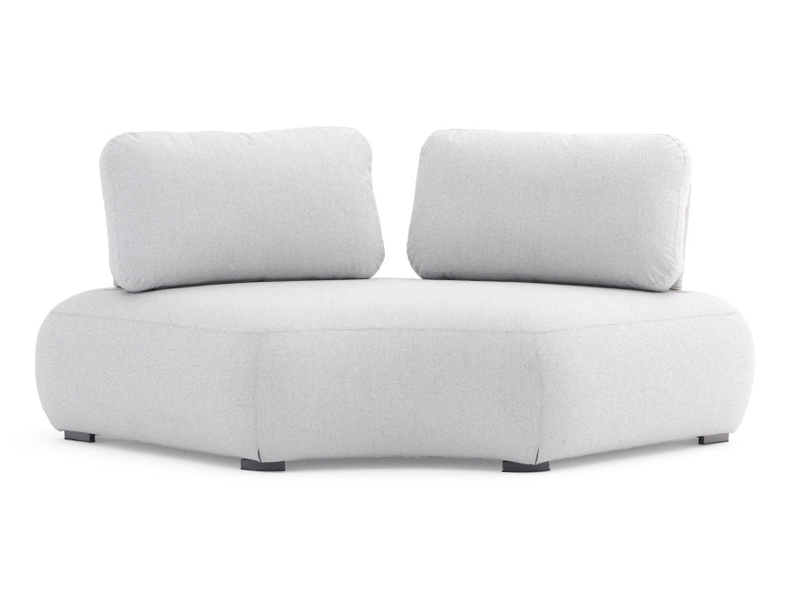 Olala Light Grey Curved Corner Sofa