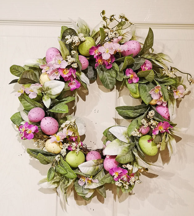 Purple & Green Egg Wreath