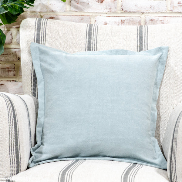 Duck Egg Blue Cotton Pillow