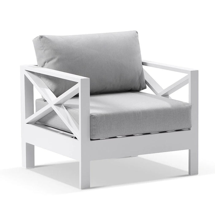 Harbour Haven White & Gray Outdoor Set