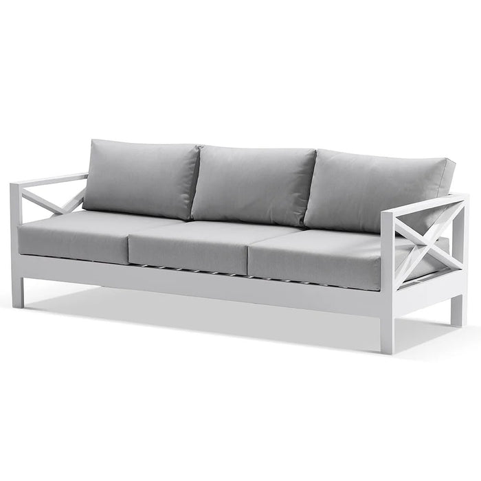 Harbour Haven White & Gray Outdoor Set