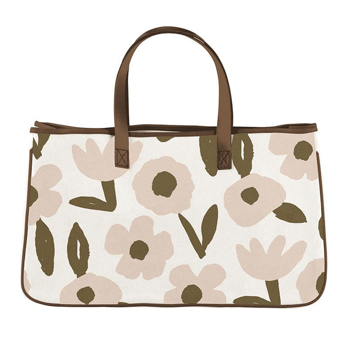 Blush Flower Canvas Tote