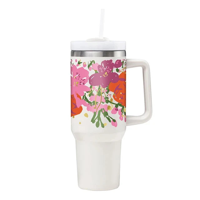Moroccan Flower Travel Tumbler