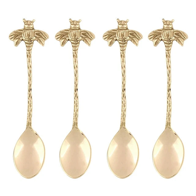 Gold Bee Spoon Set Of 4