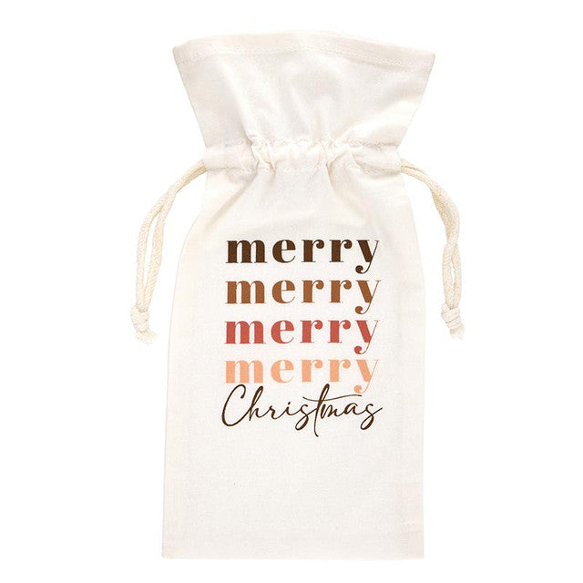 Merry Christmas Wine Bag
